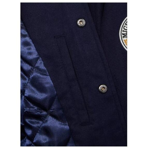 Rare Unisex Disney Mickey Mouse Country Club Blue Varsity Jacket Size Large New - Picture 6 of 8